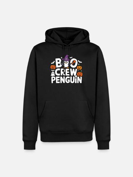 Boo Crew Pingouin Halloween - Sweat à capuche Premium bio Homme - noir