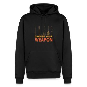 Koch Kochen Spruch Geschenkidee - Männer Premium Bio Hoodie - Schwarz - Vorne - Nico (187cm)