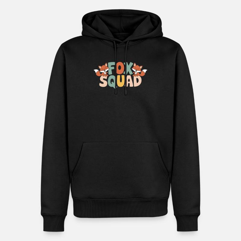 Fuchs Gruppen Design Fuchs Squad - Männer Premium Bio Hoodie - Schwarz