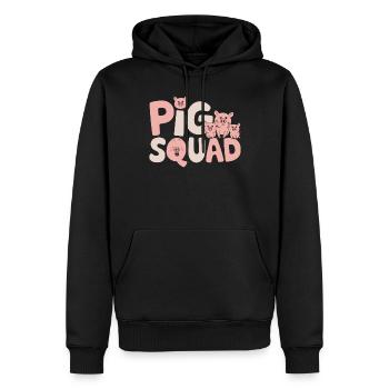 Schwein Gruppen Design Schwein Urlaub Bauernhof - Männer Premium Bio Hoodie - Schwarz - Vorne - Nico (187cm)