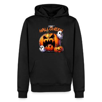 Scary Halloween Pumpkin Pumpkin Face Ghost Creepy - Men’s Premium Organic Hoodie - black - Front - Nico (187cm)