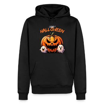Halloween Kürbis Fratze Geister Horror Gruselig - Männer Premium Bio Hoodie - Schwarz - Vorne - Nico (187cm)