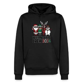 Weihnachts crew 24 - Männer Premium Bio Hoodie - Schwarz - Vorne - Nico (187cm)