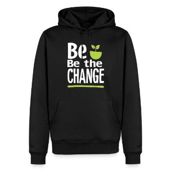 Harness Positivity And Mental Well-Being Through - Männer Premium Bio Hoodie - Schwarz - Vorne - Nico (187cm)
