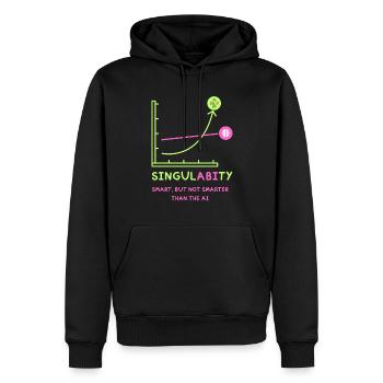 Abitur Abi Artificial Intelligence AI Degree AI - Men’s Premium Organic Hoodie - black - Front - Nico (187cm)