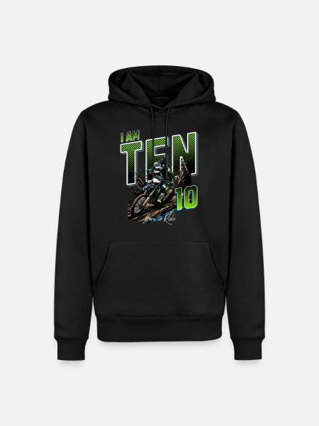 Motocross 10th Birthday - Men’s Premium Organic Hoodie - black