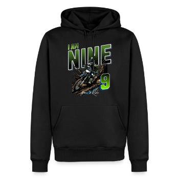 Motocross 9th Birthday - Men’s Premium Organic Hoodie - black - Front - Nico (187cm)
