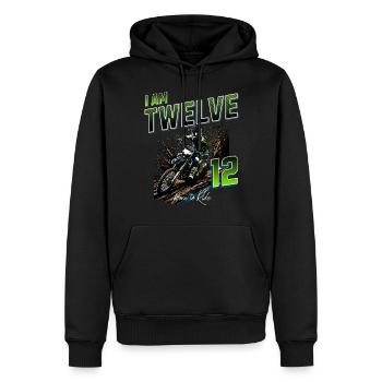 Motocross 12th Birthday - Men’s Premium Organic Hoodie - black - Front - Nico (187cm)