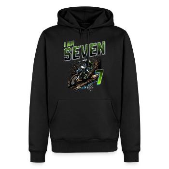 Motocross 7th Birthday - Men’s Premium Organic Hoodie - black - Front - Nico (187cm)