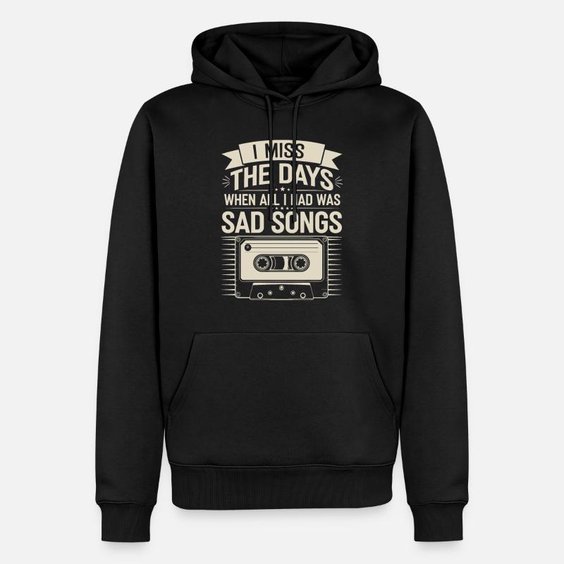 Introversion Alternative Style Emotional - Männer Premium Bio Hoodie - Schwarz