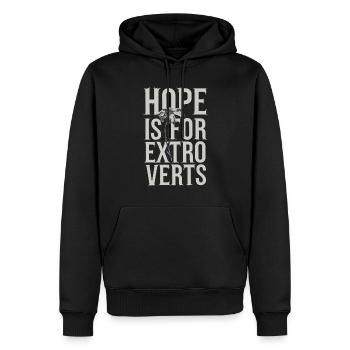 Introversion Style alternatif Émotionnel - Sweat à capuche Premium bio Homme - noir - Devant - Nico (187cm)