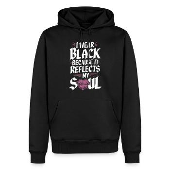 Introversion Style alternatif Émotionnel - Sweat à capuche Premium bio Homme - noir - Devant - Nico (187cm)
