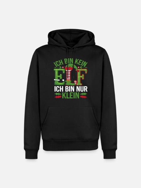 Ich bin kein Elf - Männer Premium Bio Hoodie - Schwarz
