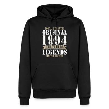 Légende 1994 Anniversaire Légendaire depuis 1994 - Sweat à capuche Premium bio Homme - noir - Devant - Nico (187cm)