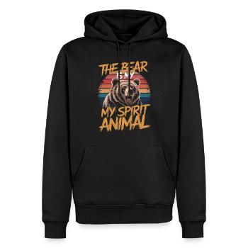 Bär The Bear Is My Spirit Animal - Men’s Premium Organic Hoodie - black - Front - Nico (187cm)