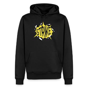 Strike Bowling Liebhaber Sport - Männer Premium Bio Hoodie - Schwarz - Vorne - Nico (187cm)