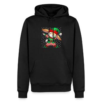 Weihnachten Hase Elf Lustiger Hasenliebhaber - Männer Premium Bio Hoodie - Schwarz - Vorne - Nico (187cm)