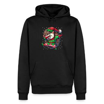 Weihnachten Igel Elf Lustiger Igel Liebhaber - Männer Premium Bio Hoodie - Schwarz - Vorne - Nico (187cm)