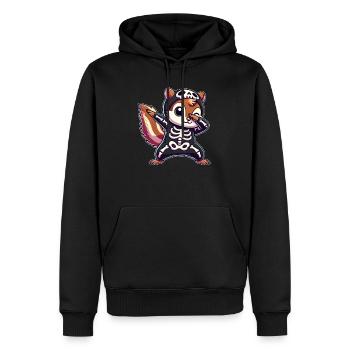 Halloween squelette mignon tamia - Sweat à capuche Premium bio Homme - noir - Devant - Nico (187cm)