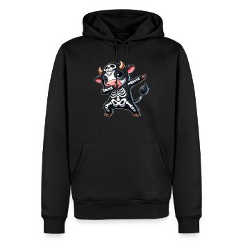 Halloween Squelette Mignon Vache Hommes Femmes - Sweat à capuche Premium bio Homme - noir - Devant - Nico (187cm)