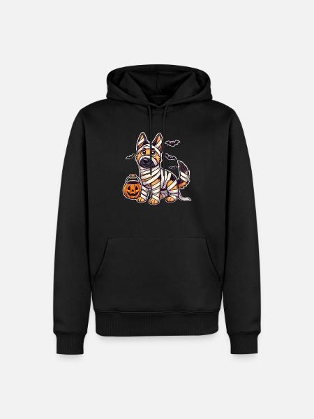 German Shepherd Halloween Mummy Cuter - Men’s Premium Organic Hoodie - black