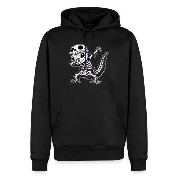 Halloween Squelette Mignon Gecko Hommes Femmes - Sweat à capuche Premium bio Homme - noir - Devant - Nico (187cm)