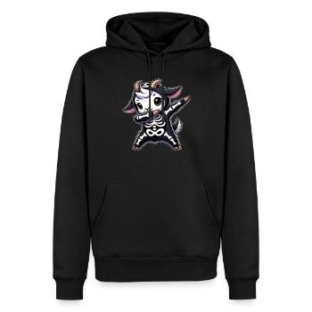 Halloween Skeleton Cute Goat Men Women - Men’s Premium Organic Hoodie - black - Front - Nico (187cm)