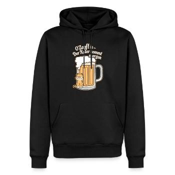 Kater kommt morgen - Männer Premium Bio Hoodie - Schwarz - Vorne - Nico (187cm)