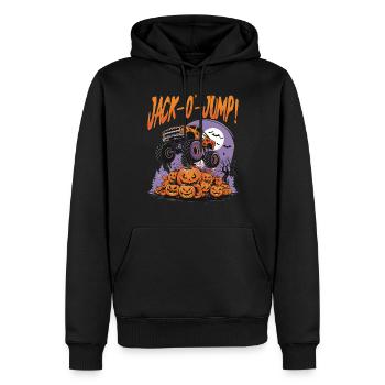 Monster Truck Halloween Jack-o'-Jump! - Männer Premium Bio Hoodie - Schwarz - Vorne - Nico (187cm)
