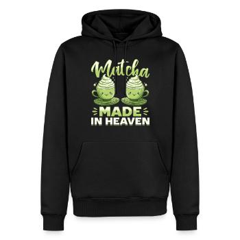 Matcha Green Tea Latte Matcha Made in Heaven - Männer Premium Bio Hoodie - Schwarz - Vorne - Nico (187cm)