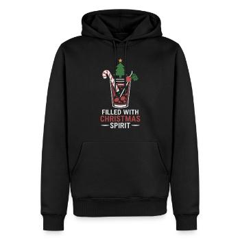 Gefüllt Mit Weihnachtlicher Stimmung Getränk - Männer Premium Bio Hoodie - Schwarz - Vorne - Nico (187cm)
