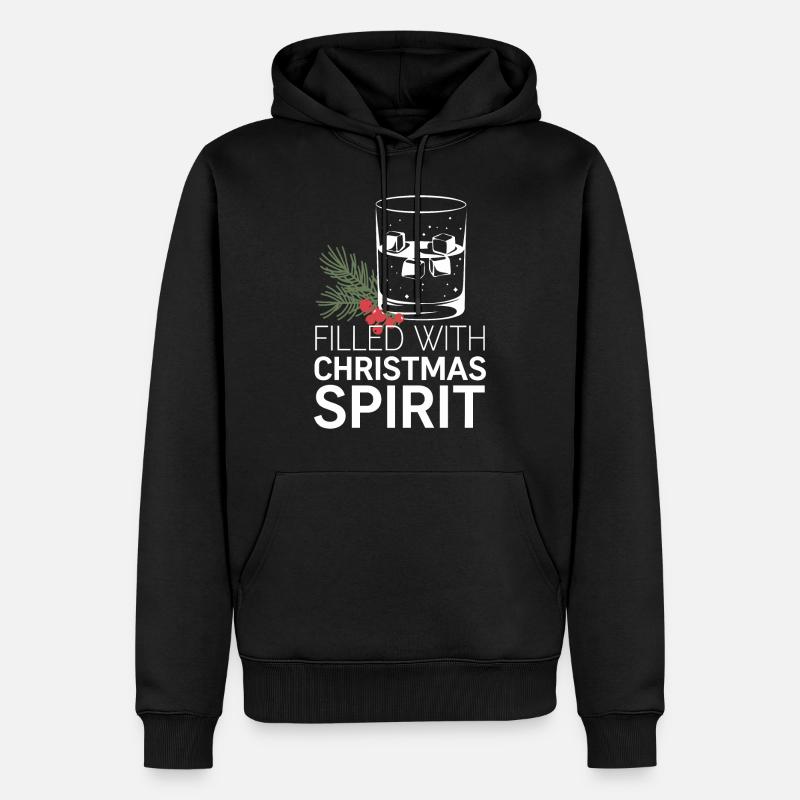 Rempli d’ de Noël - Sweat à capuche Premium bio Homme - noir