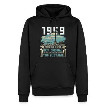 Vintage car built in 1959 Born Vintage Birthday - Men’s Premium Organic Hoodie - black - Front - Nico (187cm)
