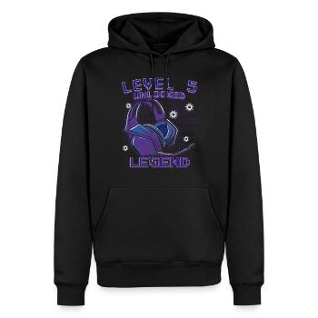 Level 5 Unlocked Gamer 5 Years - Men’s Premium Organic Hoodie - black - Front - Nico (187cm)