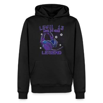 13.Geburtstag - 13 Jahre Gamer Level 13 - Männer Premium Bio Hoodie - Schwarz - Vorne - Nico (187cm)