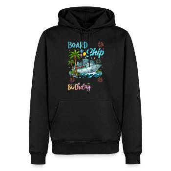 Board The Ship It's A Birthday - Männer Premium Bio Hoodie - Schwarz - Vorne - Nico (187cm)