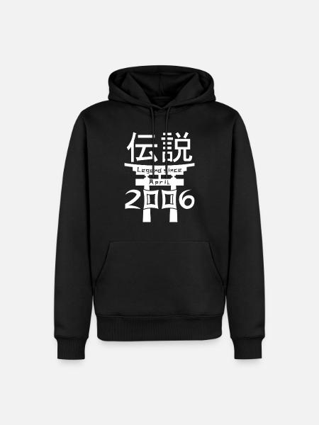 Légende depuis avril 2006 Cadeau d’anniversaire - Sweat à capuche Premium bio Homme - noir