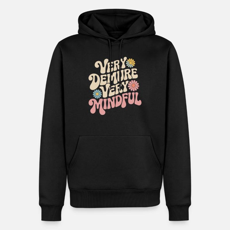 Très réservé, très attentif - Sweat à capuche Premium bio Homme - noir