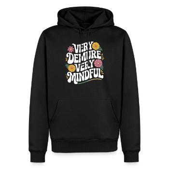 Sehr Bescheiden Sehr Achtsam Blumen - Männer Premium Bio Hoodie - Schwarz - Vorne - Nico (187cm)
