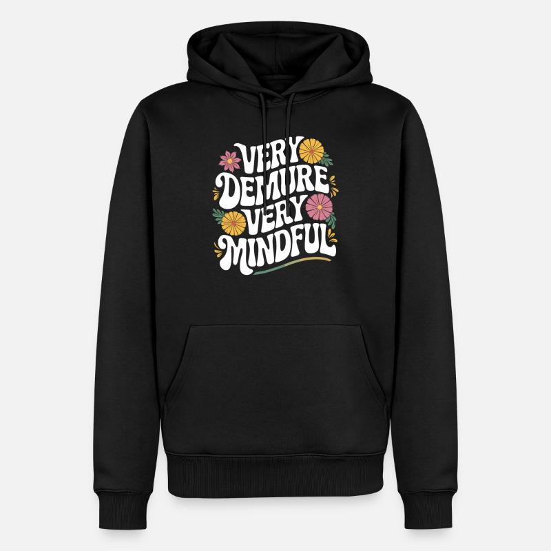 Fleurs très humbles très conscientes - Sweat à capuche Premium bio Homme - noir