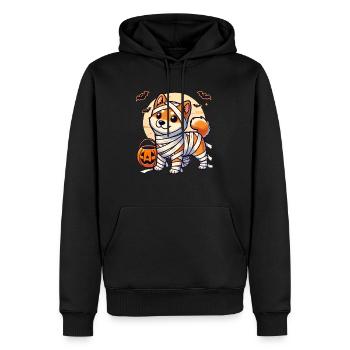 Shiba Inu Halloween Momie Mignon Shiba Inu - Sweat à capuche Premium bio Homme - noir - Devant - Nico (187cm)