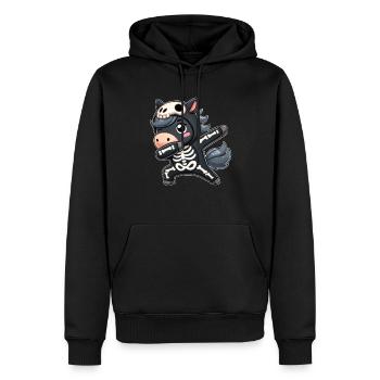 Halloween Skelett Niedliches Pferd Männer Frauen - Männer Premium Bio Hoodie - Schwarz - Vorne - Nico (187cm)