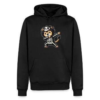 Halloween Squelette Mignon Lion Hommes Femmes - Sweat à capuche Premium bio Homme - noir - Devant - Nico (187cm)