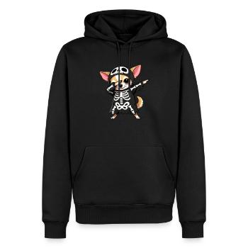 Chihuahua Halloween Squelette Chihuahua mignon - Sweat à capuche Premium bio Homme - noir - Devant - Nico (187cm)