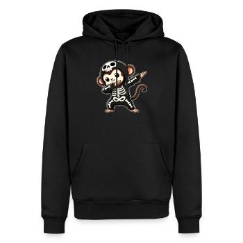 Halloween Skelett Niedlicher Affe Männer Frauen - Männer Premium Bio Hoodie - Schwarz - Vorne - Nico (187cm)