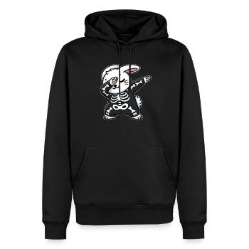 Halloween Rabbit Skeleton Cute Bunny - Men’s Premium Organic Hoodie - black - Front - Nico (187cm)