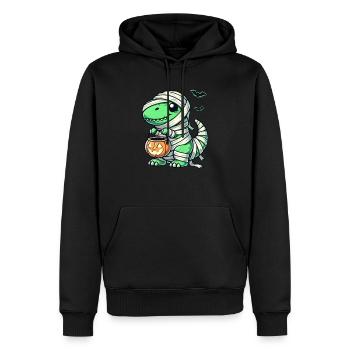 T-rex Halloween Momie Mignon T-rex Garçon - Sweat à capuche Premium bio Homme - noir - Devant - Nico (187cm)