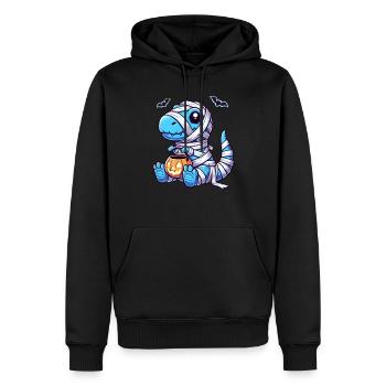 T-rex Halloween Momie Mignon T-rex Garçon - Sweat à capuche Premium bio Homme - noir - Devant - Nico (187cm)