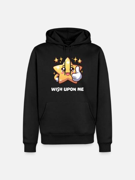 Wish upon me - Männer Premium Bio Hoodie - Schwarz