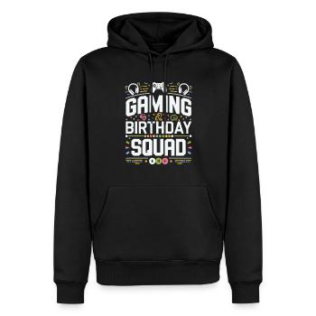 Équipe d’anniversaire de jeu – Gamer Geburtstag - Sweat à capuche Premium bio Homme - noir - Devant - Nico (187cm)
